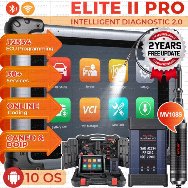 2024 Autel MaxiSys Elite II PRO as MS909 Diagnostic Scanner Programming Tool