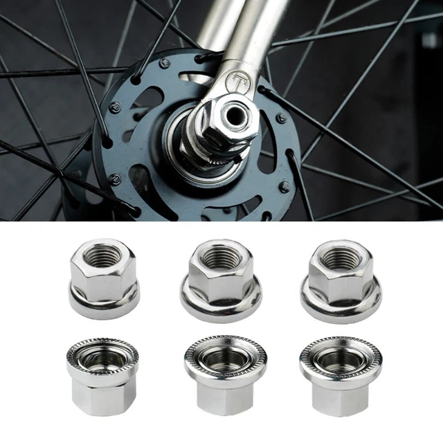 Écrous De Roue Vélo Tenlacum - Paire Pour Moyeu Arrière | Acier Chromé Résistant 22x15mm