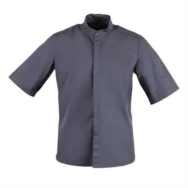 Southside Band Collar Chefs Jacket Charcoal Size XL PAS-BB712-XL