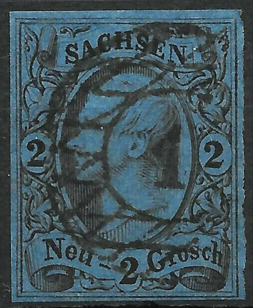SACHSEN 1855; MiNr. 10a ; 2 Neugroschen; BPP geprüft; N1 Dresden