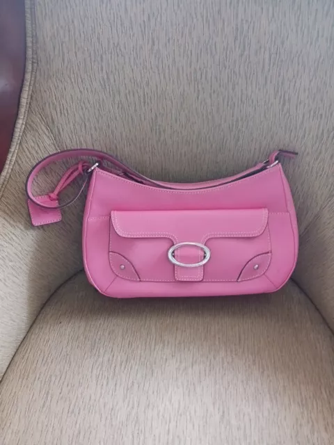 Anne Klein Pink Leather Handbag Purse Shoulder Bag NEW satchel Barbie Y2k Easter