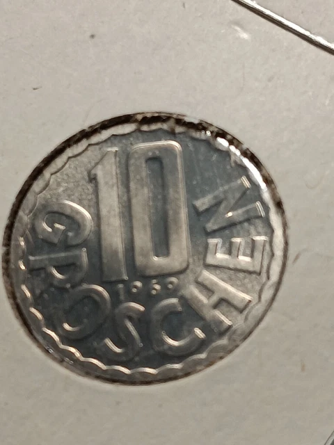 1969  Austria 10 Groschen Coin PROOF  ( LOW Mintage  )  Rare World Coin   N/205