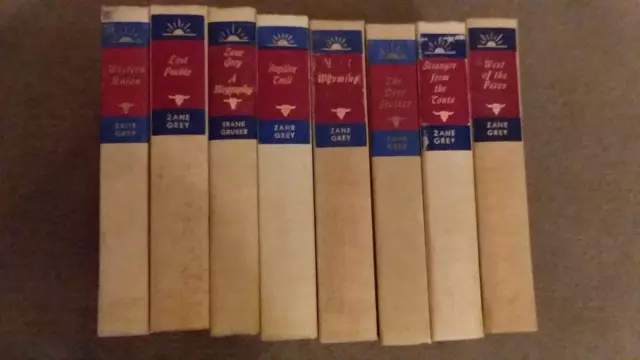 Zane Grey lot of 8 hardcovers by Walter J Black