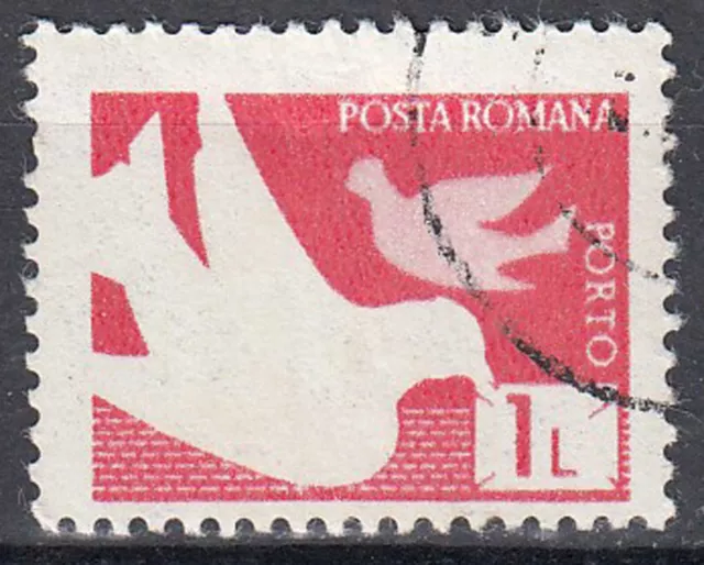 Rumänien gestempelt Tier Vogel Taube Brieftaube Luftpost Briefträger Post / 969