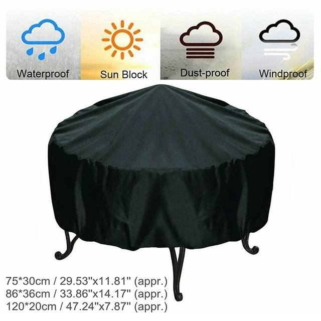 Cubierta redonda contra incendios de patio de primera categoría protector UV impermeable para barbacoa al aire libre