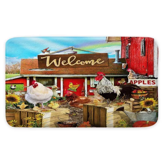 Funny Farm Animal Mat Soft Foam for Bath Indoor Absorbent Kitchen Rugs Washable