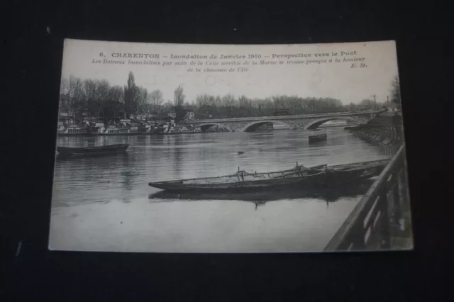 Charenton Inondation De Janvier 1910.Crue De La Marne Carte Postale