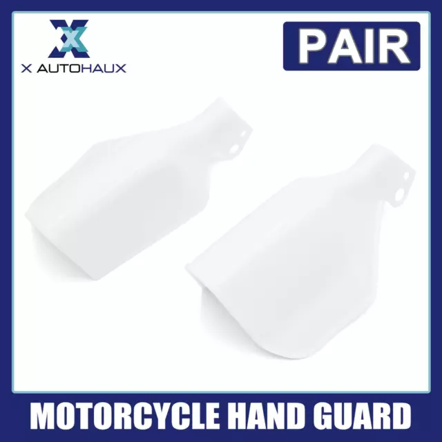 Pair 12mm Motorcycle Handlebar Brush Bar Hand Guard Handguard White for Yamaha