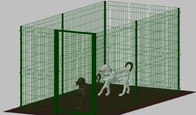 Playpen Jaula Perro Mascota  De Metal Caja De Parto 2x4m perrera al aire libre