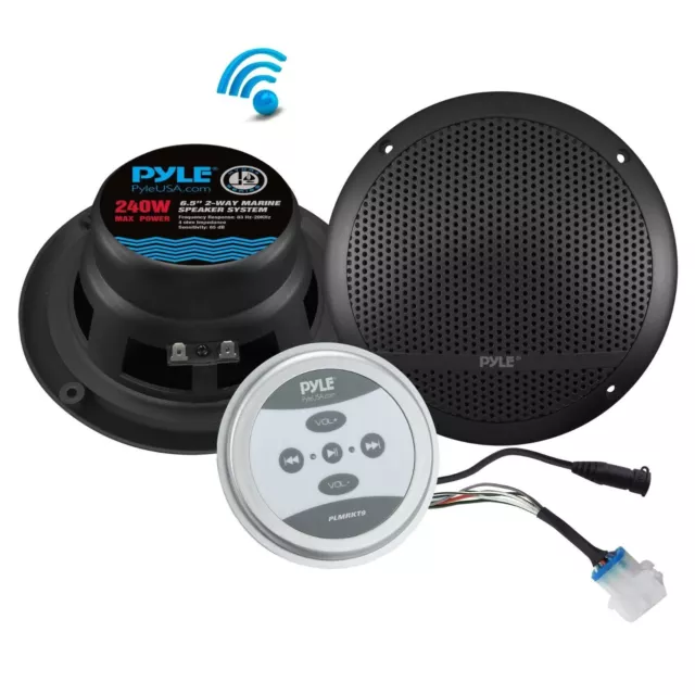 Pyle Universal Mount Bluetooth Speaker & Amplifier System-6.5’’ Speakers, 240 W