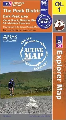 The Peak District - Dark Peak Area (OS E... by Ordnance Survey Sheet map, folded