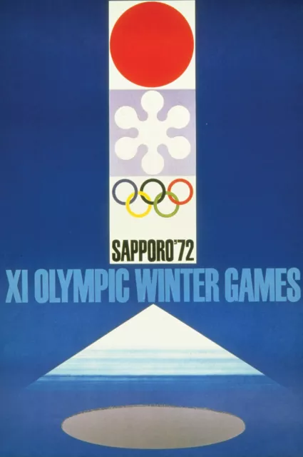 1972 Sapporo Winter Olympics Poster - 8"x10" Color Photo