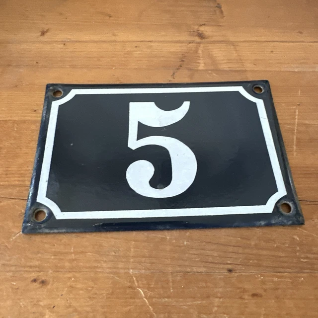 Plaque émaillée Numéro De Rue 45 – Bleue, 10x15 Cm – Intérieur/extérieur
