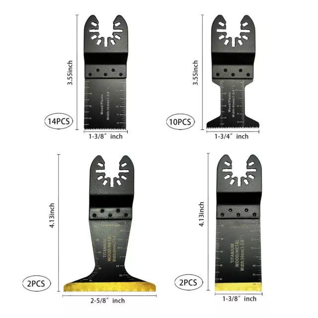Oscillating Saw blades Multi Tool Wood Metal Cut Cutter For Dewalt Fein 30PCS 2