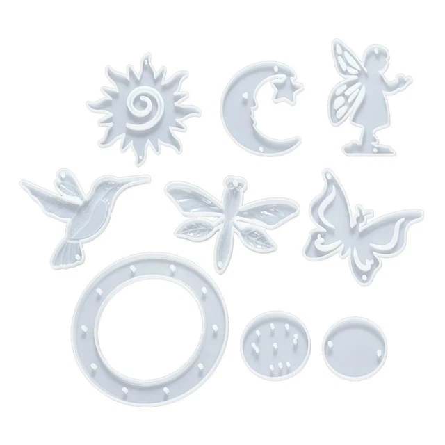 Windspiele Harz Formen, Sonne Mond Wandbehang Kristall Planet Silikon Set, für 5