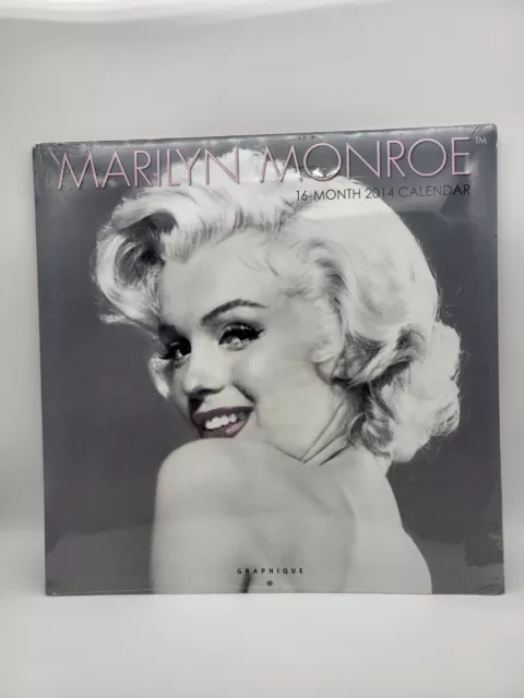 2014 Marilyn Monroe Wall Calendar by Graphique de France-16 Month Rare