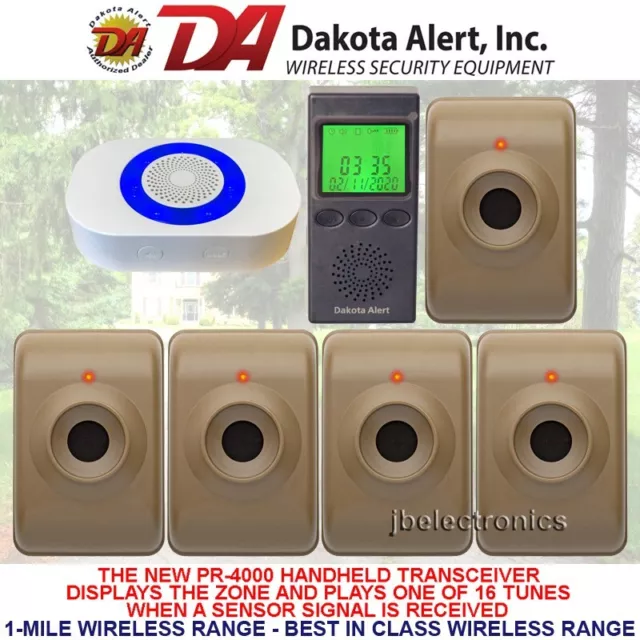 Dakota Alert Dcma-4K Plus+Mtpr-4000 Wireless Alarm System - 5 Sensors