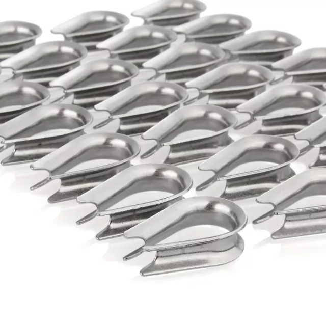 M6 Stainless Steel Thimble For 1/4" Dia Wire Rope Cable Thimbles Rigging 50 Pack