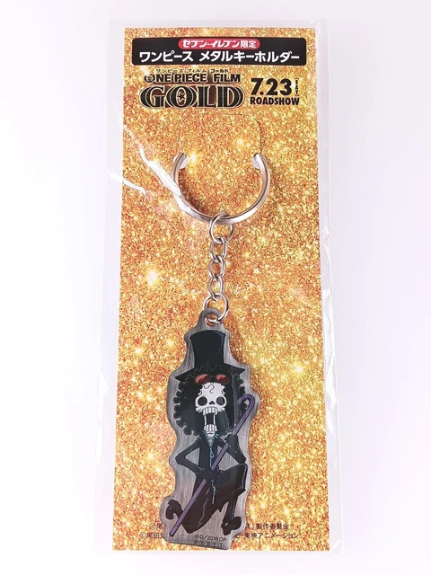 BROOK ONE PIECE Film Gold Metal Keychain Seven-Eleven Limited From ...