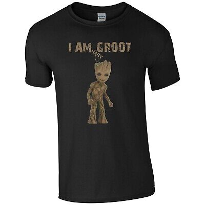 I am Baby Groot T Shirt Superhero Fans Funny Birthday Xmas Gift Kids Tee Top