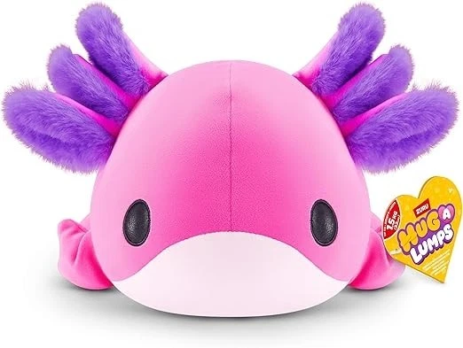 HUG-A-LUMPS AXOLOTL ALLY by ZURU Medium 3.3 lbs Cuddly Squishy Weighted ...