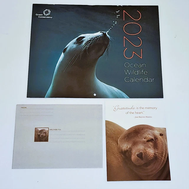 2023 OCEAN CONSERVANCY Ocean Wildlife Wall Calendar New 8.99 PicClick