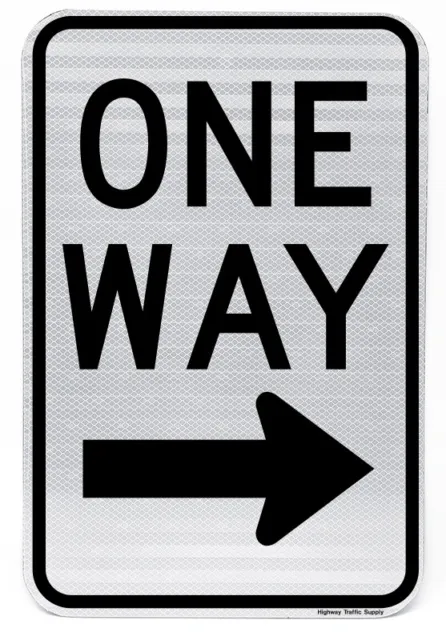 Highway Traffic Supply One Way Left Sign 12X18 EGP