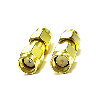 1PC SMA male to RP-SMA male RF connector Adapter coupler straight brass NEW