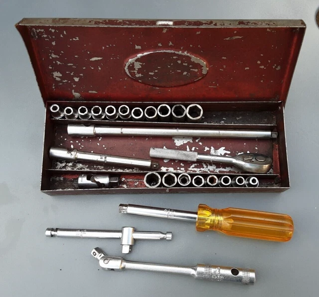 VINTAGE BRITOOL 1/4” Drive Socket Set AF BA D50 D70 D74 D79 D94 D95