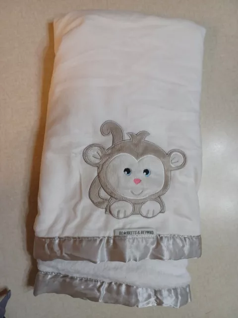 Blankets & Beyond Baby Blanket Fleece Monkey White