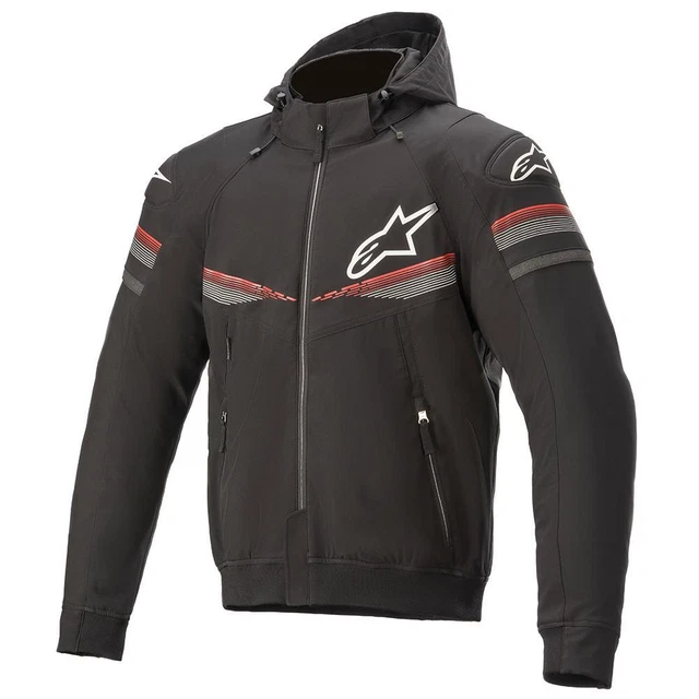 Alpinestars Sektor Tech v2 Felpa con Felpa Moto Rinforzata Ciclomotore CE Nero