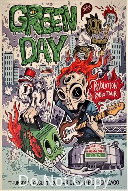 GREEN DAY  CONCERT  SHOW POSTER 12"x18"