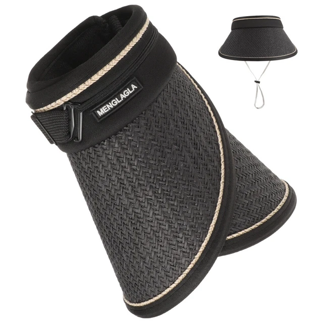 Cilindro vuoto berretto con ombrello in paglia estate cappello da viaggio anti-UV golf signorina