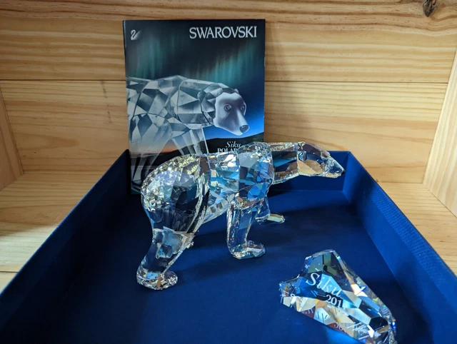 Swarovski Crystal Siku Polar Bear Figurine 1053154 Scs 2011