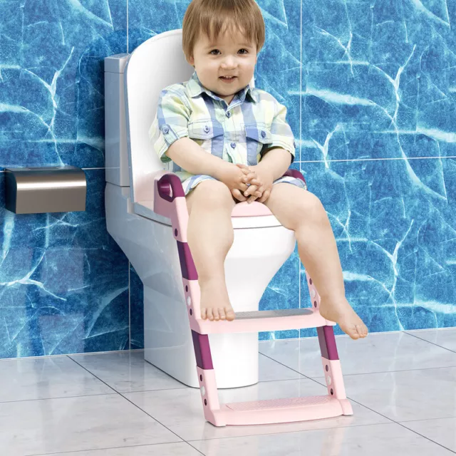 Toilettentrainer mit Treppe Toilettenaufsatz WC Sitz 3 in 1 Toilettensitz Kinder