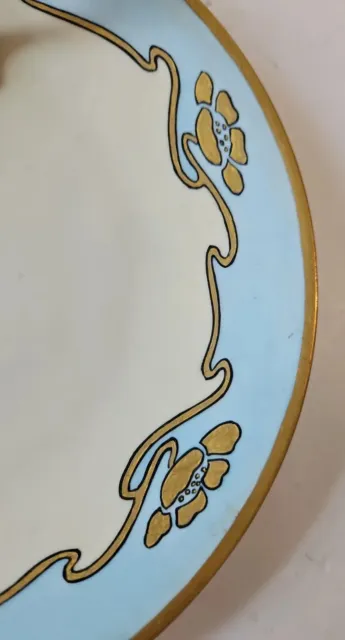 Antique Longchamps T&V Limoges France Hand Painted Art Deco Nappy Dish 7.75" 2
