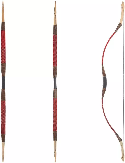 30-60Lbs Handmade Traditional Snakeskin Pattern Mongolia Longbow Ancient Longbow 3