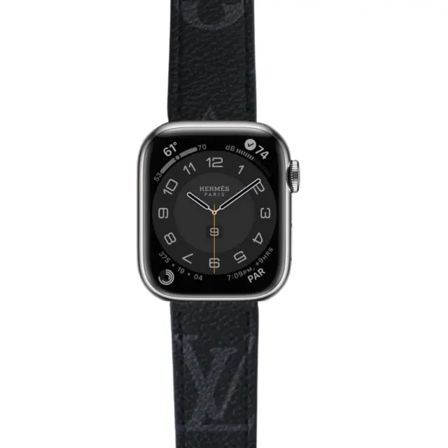 Designer Apple watch band strap series 1 2 3 4 5 6 7 8 9 SE ULTRA 2 V L BLACK