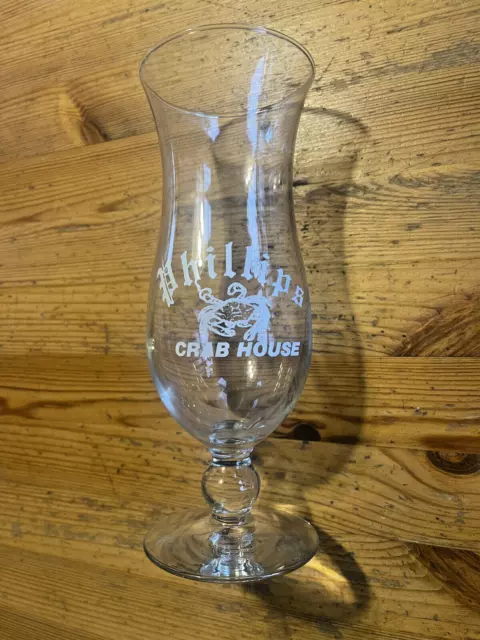 2 Baltimore MD Phillips Crab House bar goblet mixed drink glasses Circa - 1990's