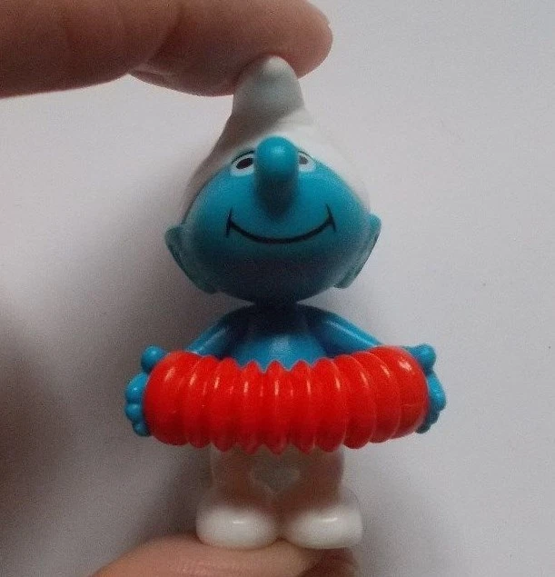 RARE KINDER SURPRISE Egg VINTAGE Toy Music SMURF Figure 61 Peyo