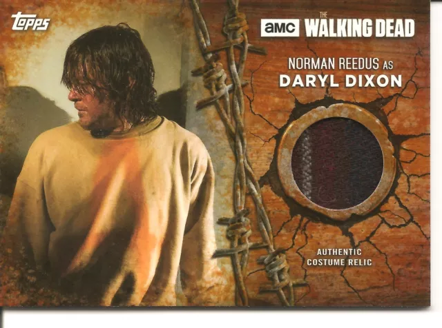 Carte relique variante rouille Walking Dead saison 7 Norman Reedus comme Daryl Dixon 78/99