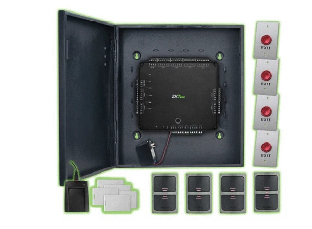 Complete Four Door Access Control Kit Capable of Using Weigand and OSDP Readers