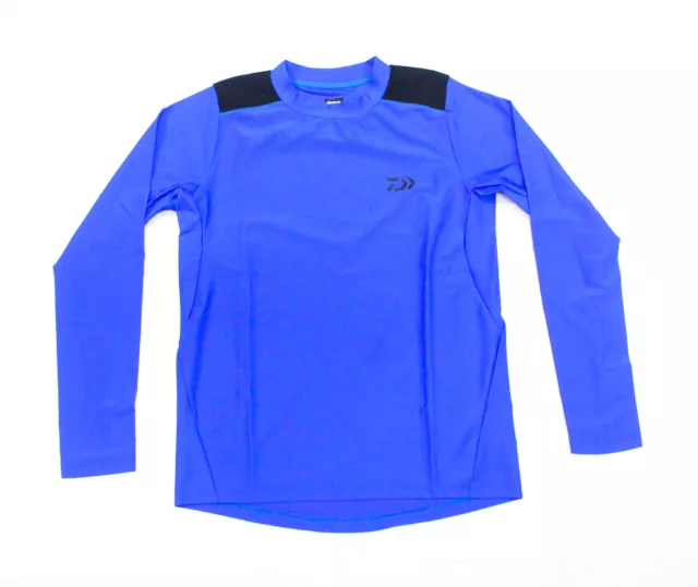 Sale Daiwa DE-6007 T Shirt Long Sleeve Quick Dry Blue Size XL 110501