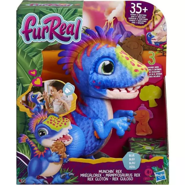 furReal Munchin Rex Blue Baby Dino Interactive Robotic Pet Dinosaur Toy T-Rex 2