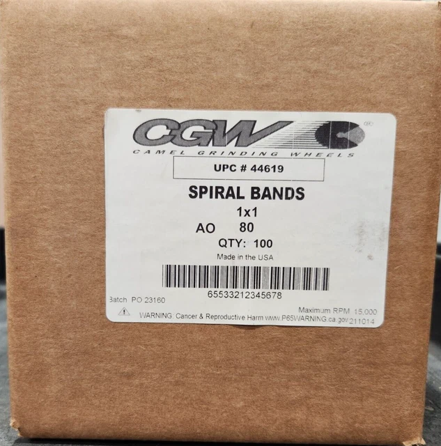 CGW 44619 Spiral Bands 1x1 AO 80, Qty.100
