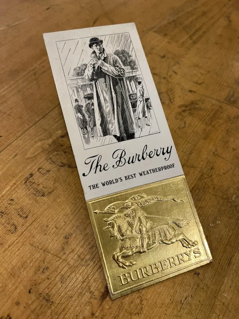 Vintage 1940s Burberry Weatherproofs advertising card Vintage 1940s Burberry Weatherproofs advertising card