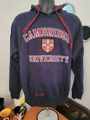 Cambridge University Navy Blue Hoodie Sweatshirt Mens Large Advance Apparel