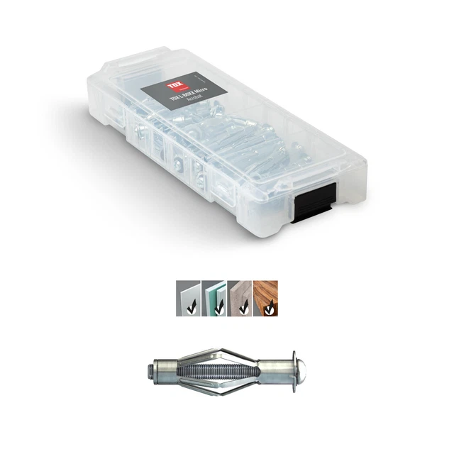 Valigia assortimento TOX L-Boxx Micro Acrobat tasselli cavità M4 M5 M6 34 pezzi
