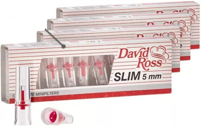 David Ross Boite Filtres Anti Goudron Cigarette SLIM 24X10 Filtres  Plastique 5MM