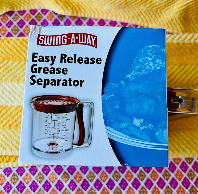 Swing-A-Way 4-Cup Easy Release Grease Separator : Red Measuring Cup  New in Box